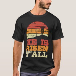 Camiseta Se Levanta Jesús Feliz Cruz de Pascua Christi