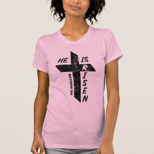 Camiseta Se Levanta La Biblia De Pascua Verse Mateo 28 Cros