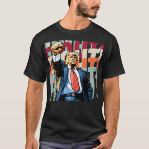 Camiseta Se levanta la lucha contra el puño de Trump