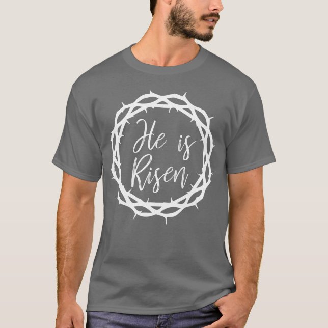 Camiseta Se levanta la resurrección de la Pascua Cristiana (Anverso)