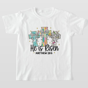 Camiseta Se levanta verso de la biblia cristiana de Pascua