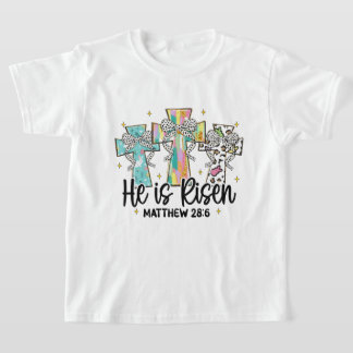 Camiseta Se levanta verso de la biblia cristiana de Pascua