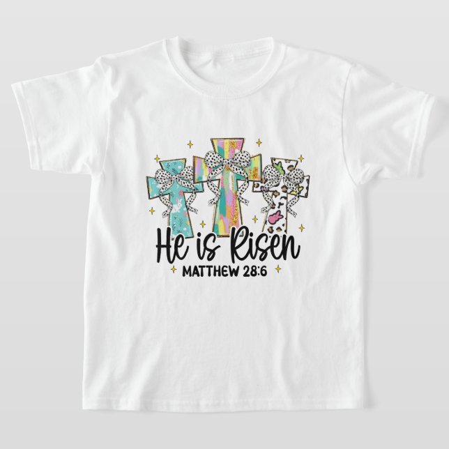 Camiseta Se levanta verso de la biblia cristiana de Pascua (Distribución)