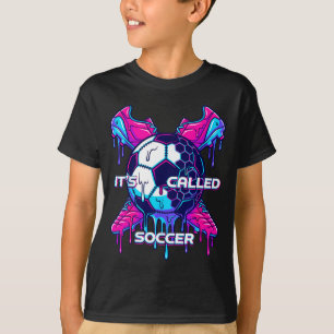 Camiseta Se Llama Fútbol Arte Divertido de Fallo de Goteo D