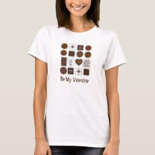 Camiseta Sé mi caja de San Valentín de chocolate dulce de d