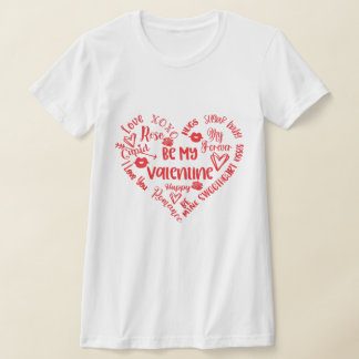 Camiseta Sé mi Corazón de Palabra de San Valentín