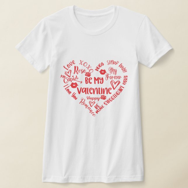 Camiseta Sé mi Corazón de Palabra de San Valentín (Distribución)