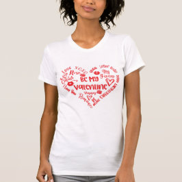 Camiseta Sé mi Corazón de Palabra de San Valentín