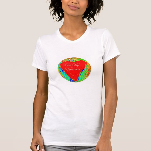 Camiseta Sé mi corazón rojo valentino (Anverso)