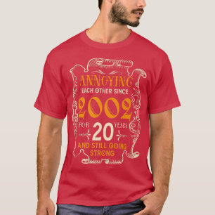 Camiseta Se Molestan Entre Sí Desde 2002 20 Años Boda Y