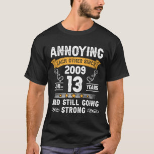 Camiseta Se Molestan Entre Sí Desde 2009 13 Años Boda Y