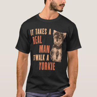 Camiseta Se Necesita Un Hombre Real Para Caminar Un Perro Y