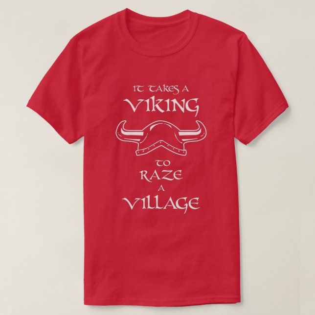 Camiseta Se necesita un vikingos para rezar un pueblo 2 (Diseño del anverso)