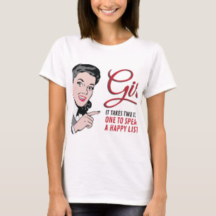 Camiseta Se necesitan dos para chismorrear - uno para habla