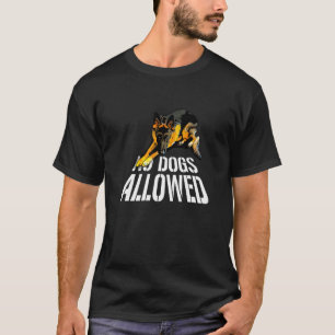Camiseta Se Permiten Perros Hermoso Pastor Alemán Con Patas