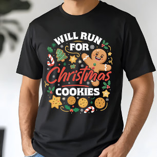 Camiseta Se postulará para galletas de Navidad Divertido Xm