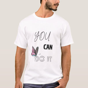 Camiseta Se puede hacer tee con acento de mariposa suave