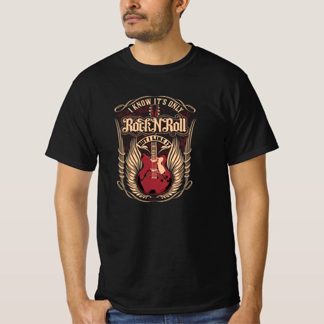 Camiseta Sé que es sólo Rock n Roll (Anverso)