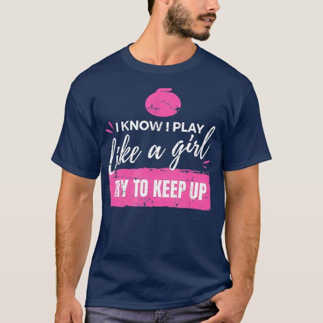 Camiseta Sé Que Juego Como Un Deporte De Curado De Hielo Ch (Anverso)