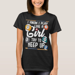 Camiseta Sé Que Juego Como Un Divertido Chica De Ocho Pisci