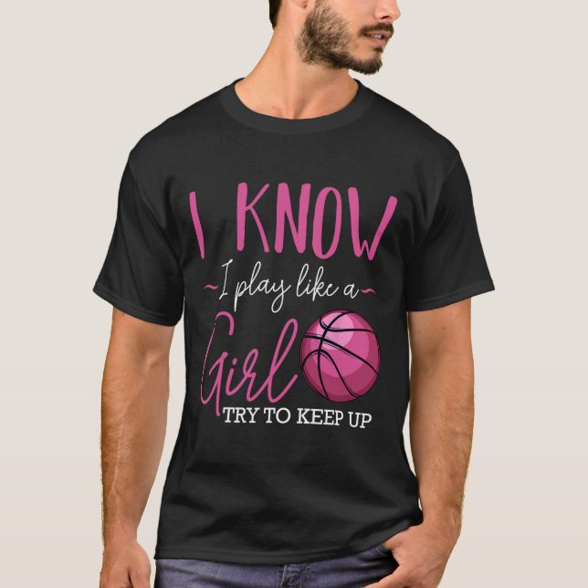 Camiseta Sé Que Juego Como Un Entrenador Chica De Baloncest (Anverso)