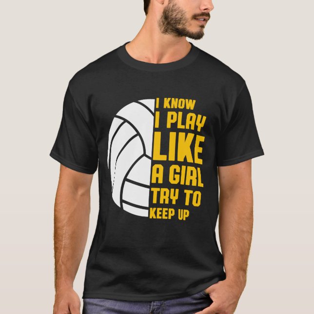 Camiseta Sé Que Juego Como Un Voleibol Chica (Anverso)
