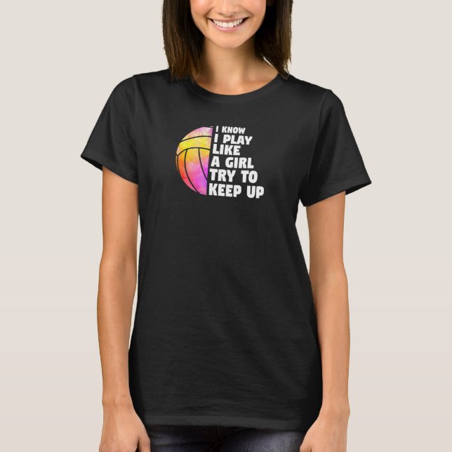 Camiseta Sé Que Juego Como Un Voleibol Chica (Anverso)
