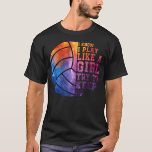 Camiseta Sé que juego como una niña Colorido n Niñas