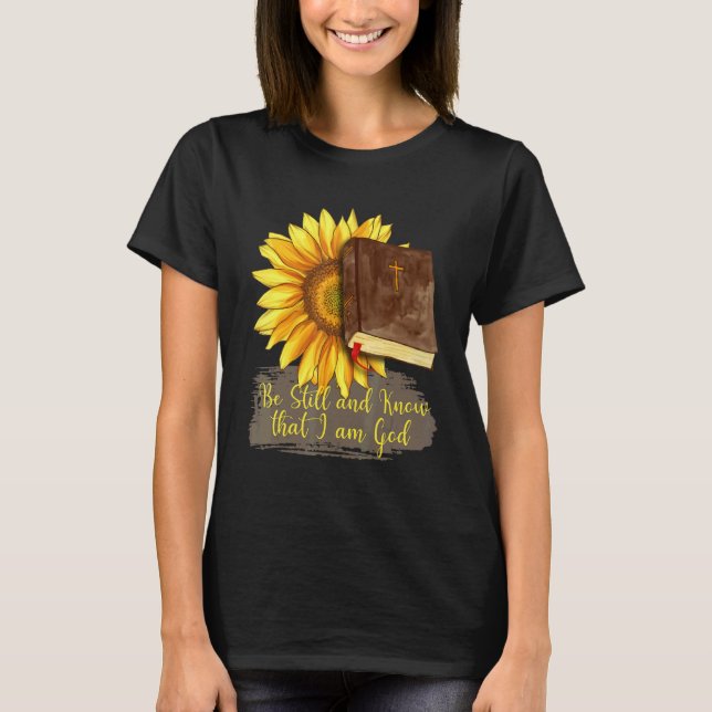 Camiseta Sé Que Soy Dios Cristiano Salmo 4610 S (Anverso)