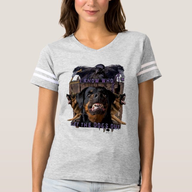 Camiseta ¡Sé quién dejó salir a los perros! (Anverso)