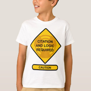 Camiseta Se requiere citación y lógica