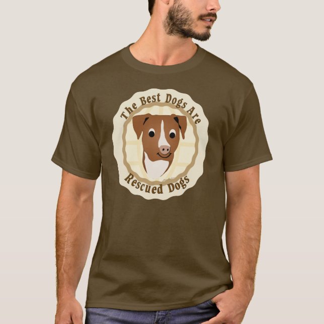 Camiseta Se rescatan los mejores perros (el pitbull) (Anverso)