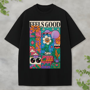 Camiseta Se siente bien Arte Pop Retro Flor Carácter Colori