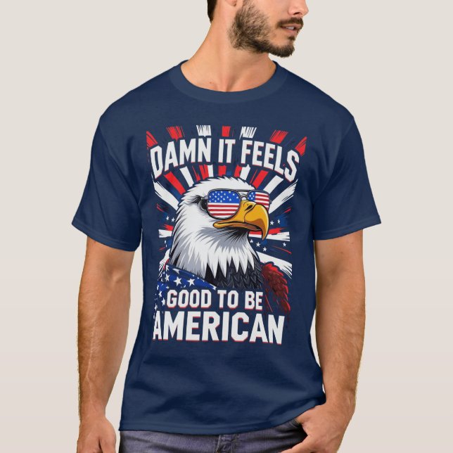 Camiseta se siente bien ser americano (Anverso)