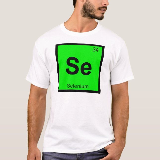 Camiseta Se - Símbolo de tabla periódica de química selénic (Anverso)