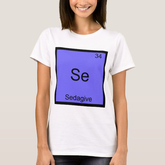 Camiseta Se - Símbolo sedagive de elemento de química diver (Anverso)