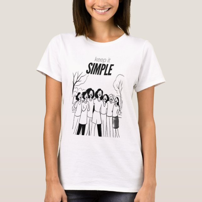 Camiseta Sé simple y feliz (Anverso)