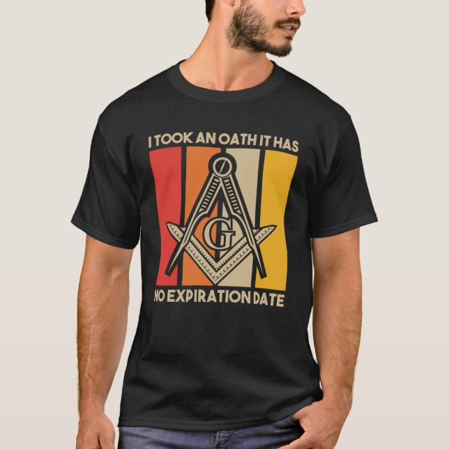 Camiseta Se Tomó Un Juramento De Plaza Maestro Masónica Y B (Anverso)