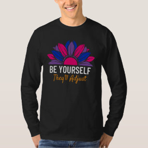 Camiseta Sé Tú Mismo Ellos se Adaptarán Bandera Bisexual LG
