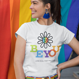 Camiseta Sé tú orgullo LGBT Sunshine Face Rainbow