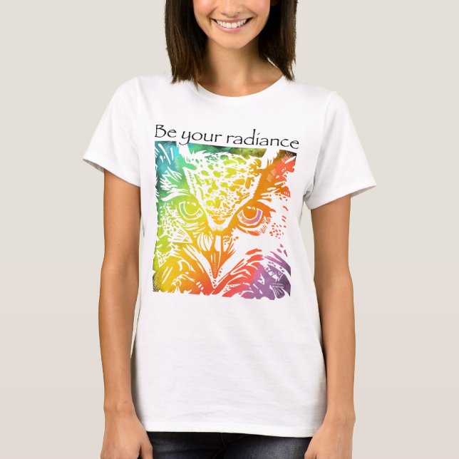 Camiseta Sé tus animales de arco iris de remolino de aire (Anverso)