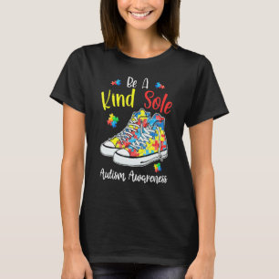 Camiseta Sé Un Alma Amable Conciencia del Autismo Arcoíris 