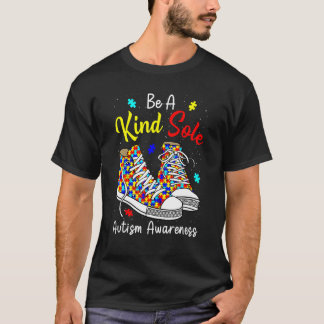 Camiseta Sé Un Alma Amable Conciencia Del Autismo Arcoíris 