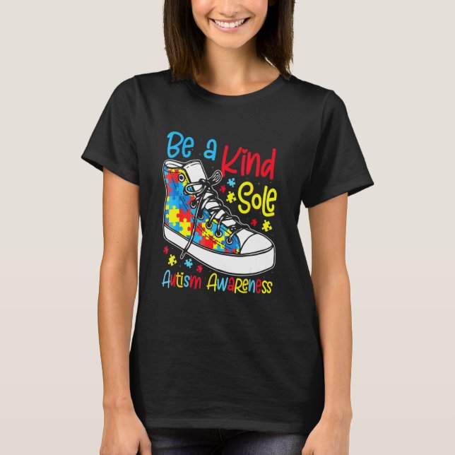 Camiseta Sé Un Alma Amable Rompecabezas de Conciencia del A (Anverso)