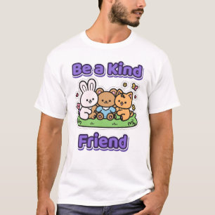 Camiseta Sé un amigo amable Animales amigos lindos Amabilid