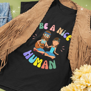 Camiseta Sé un buen gráfico humano de hippie para niños de 