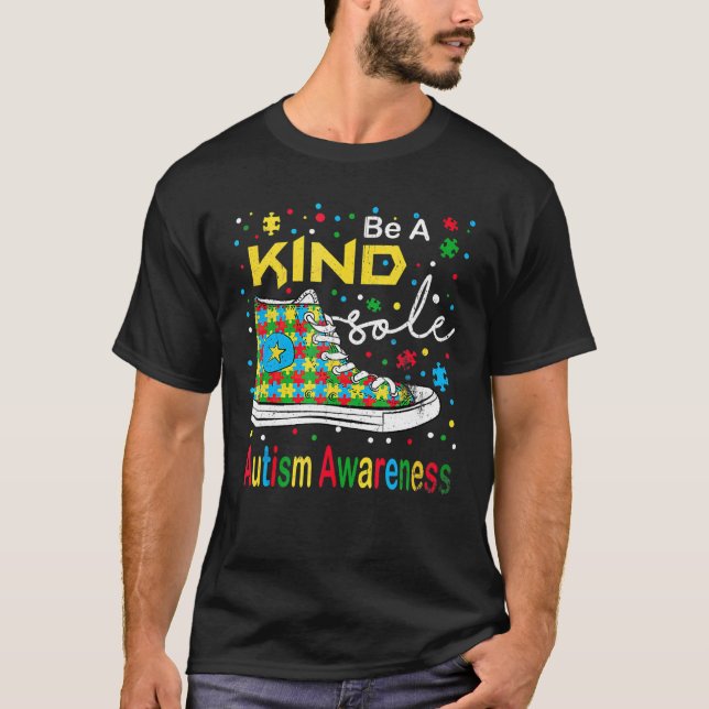 Camiseta Sé Un Solo Tipo De Rompecabezas Zapatos De Autismo (Anverso)