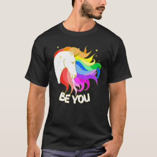 Camiseta Sé Un Unicornio Magnético Con Arcoiris