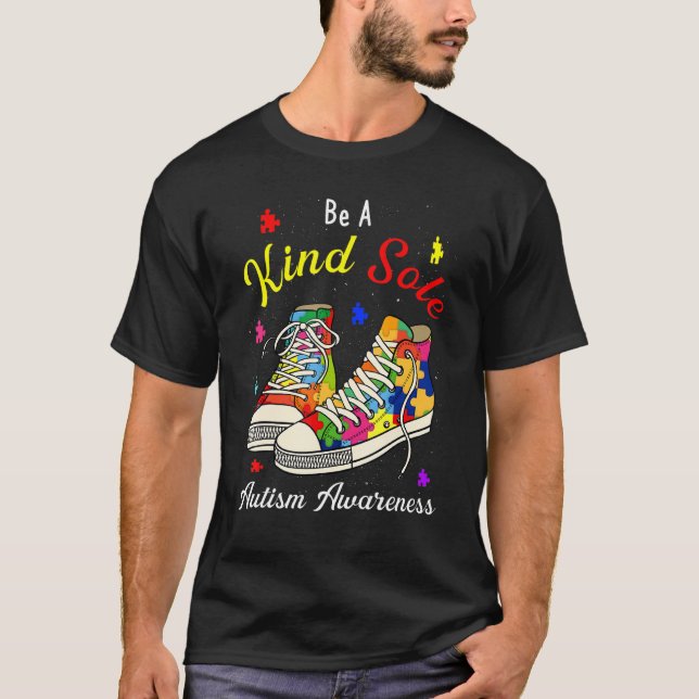 Camiseta Sé una especie de autismo, conciencia, zapatos div (Anverso)
