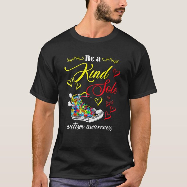 Camiseta Sé una especie de autismo, entereza, rompecabezas, (Anverso)